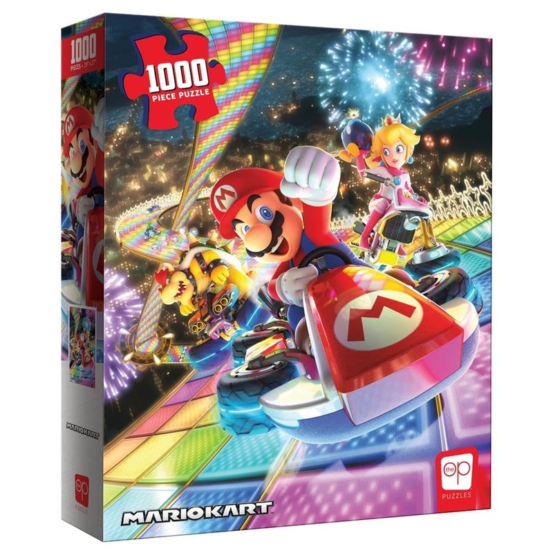 Mario Kart Rainbow Road 1,000 Piece Jigsaw Puzzle | Collectible Super Mario Puzzle Artwork Featuring Mario, Princess Peach, And Bowser | Officially-Licensed Nintendo Puzzle & Merchandise