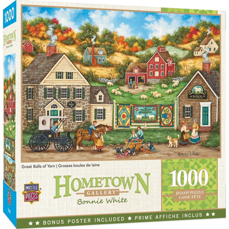 Masterpieces 1000 Piece Jigsaw Puzzle For Adults, Family, Or Youth - Great Balls Of Yarn - 19.25'X26.75'