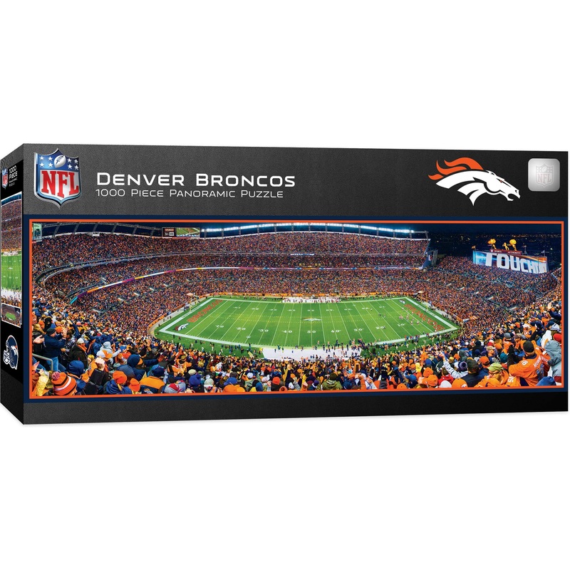 Masterpieces 1000 Piece Sports Jigsaw Puzzle - Nfl Denver Broncos Center View Panoramic - 13'X39'