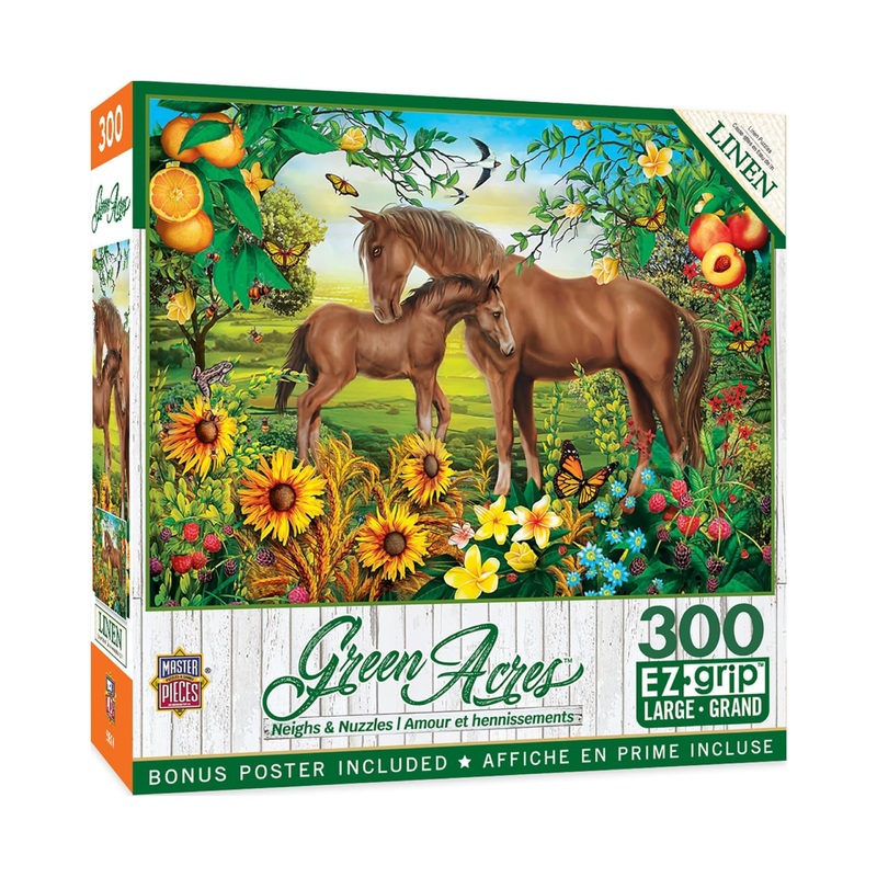 Masterpieces 300 Piece Ez Grip Jigsaw Puzzle - Neighs & Nuzzles - 18'X24'