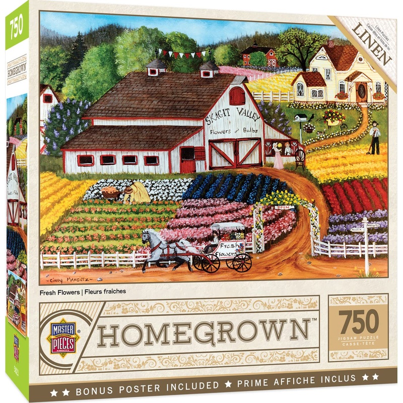 Masterpieces 750 Piece Jigsaw Puzzle For Adults And Family - Fresh Flowers - 18'X24'