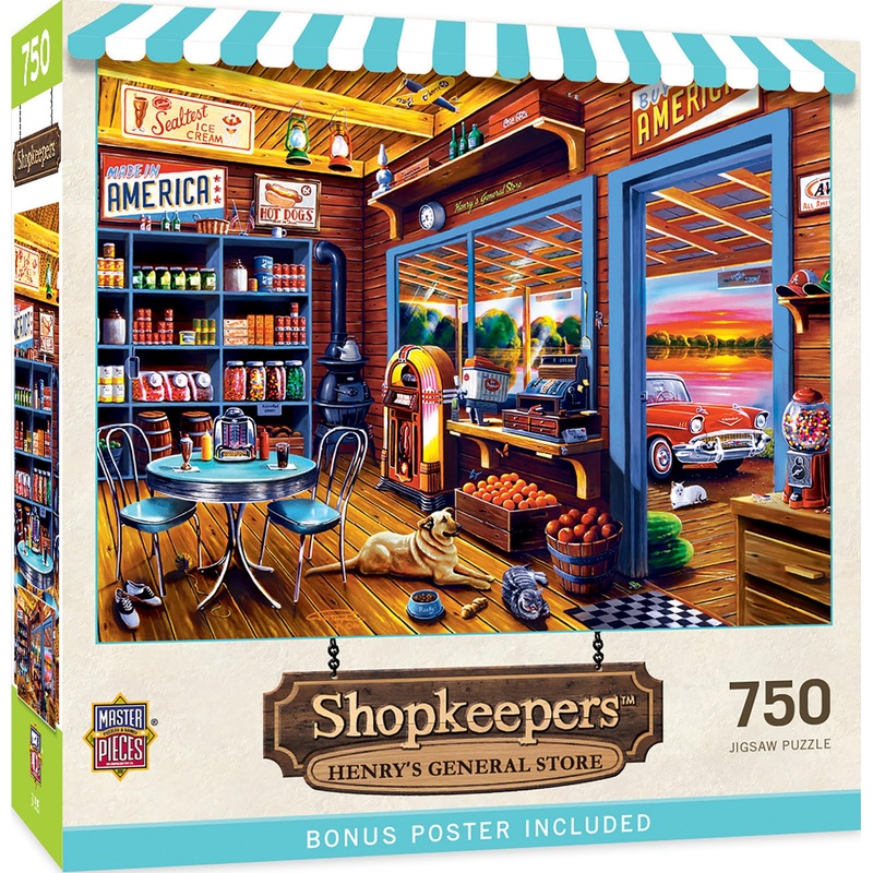 Masterpieces 750 Piece Jigsaw Puzzle For Adults And Family - Henry'S General Store - 18'X24'