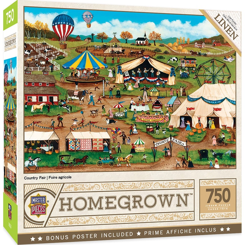 Masterpieces 750 Piece Jigsaw Puzzle For Adults, Family, Or Kids - Country Fair - 18'X24'