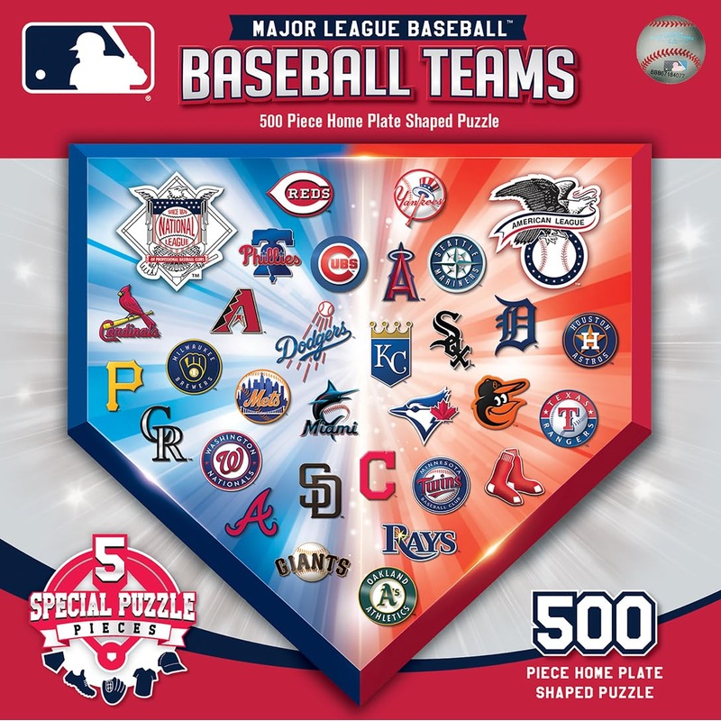 Mlb Home Plate Shaped 500Pc Puzzle