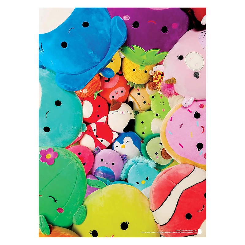 Squishmallows Share My Squad 1000 Piece Jigsaw Puzzle | Collectible Puzzle Artwork Featuring Cam The Cat, Puff The Penguin And More | Officially-Licensed Squishmallows Puzzle & Merchandise