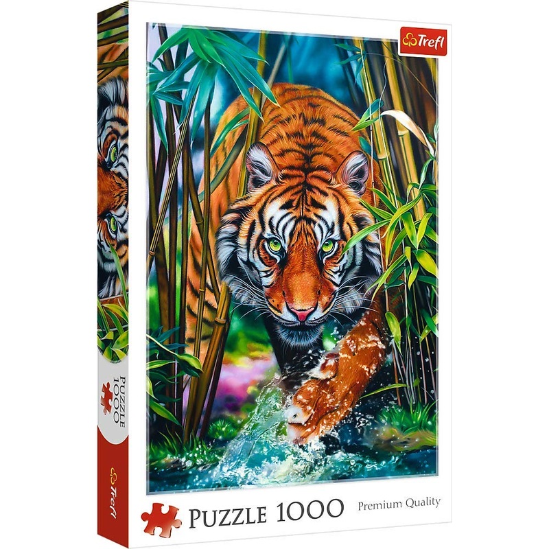 Trefl 1000 Piece Jigsaw Puzzle, Grasping Tiger, Jungle Cats, Wild Animals, Adult Puzzles, Trefl 10528