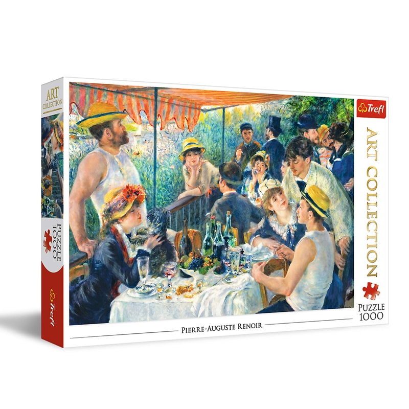 Trefl Art Collection Luncheon Of The Boating Party 1000 Piece Jigsaw Puzzle Red 27'X19' Print, Diy Puzzle, Creative Fun, Classic Puzzle For Adults And Children From 12 Years Old
