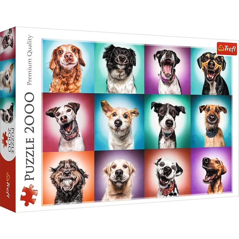 Trefl Funny Dog Portraits Ii 2000 Piece Jigsaw Puzzle Red 38'X27' Print, Diy Puzzle, Creative Fun, Classic Puzzle For Adults And Children From 15 Years Old