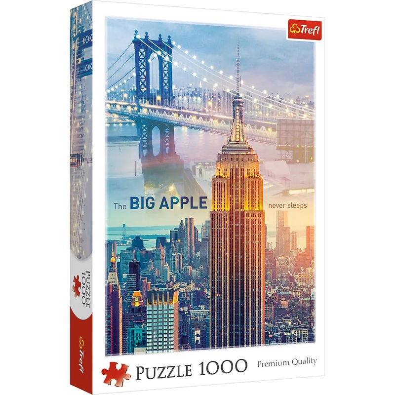 Trefl New York At Dawn 1000 Piece Jigsaw Puzzle Red 27'X19' Print, Diy Puzzle, Creative Fun, Classic Puzzle For Adults And Children From 12 Years Old