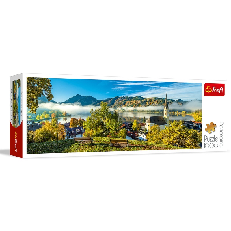 Trefl Panorama By The Schliersee Lake 1000 Piece Jigsaw Puzzle Red 27'X19' Print, Diy Puzzle, Creative Fun, Classic Puzzle For Adults And Children From 12 Years Old
