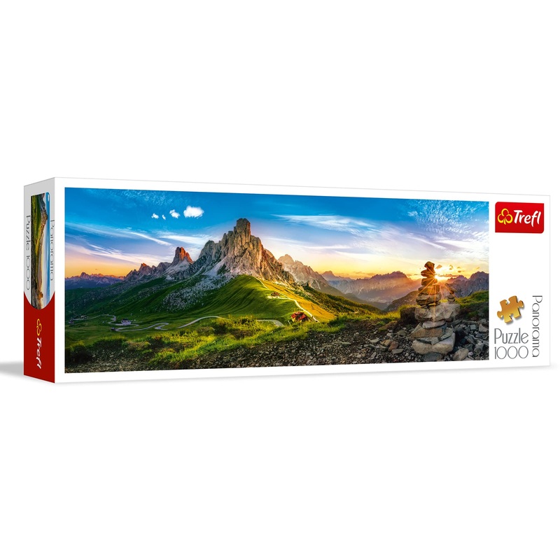 Trefl Panorama Passo Di Giau, Dolomites 1000 Piece Jigsaw Puzzle Red 27'X19' Print, Diy Puzzle, Creative Fun, Classic Puzzle For Adults And Children From 12 Years Old