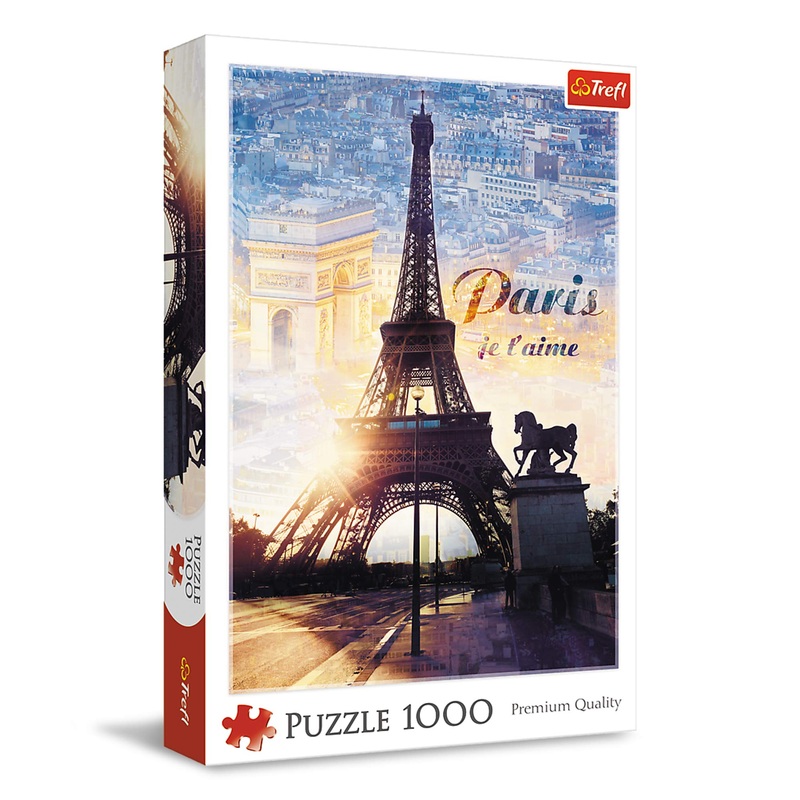 Trefl Paris At Dawn 1000 Piece Jigsaw Puzzle Red 27'X19' Print, Diy Puzzle, Creative Fun, Classic Jigsaw For Adults And Children From 12 Years Old