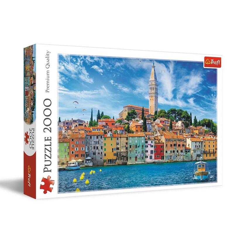 Trefl Rovinj, Croatia 2000 Piece Jigsaw Puzzle Red 19'X13' Print, Diy Puzzle, Creative Fun, Classic Puzzle For Adults And Children From 15 Years Old