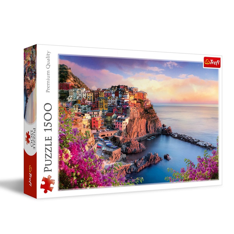 Trefl View Of Manarola 1500 Piece Jigsaw Puzzle Red 33'X23' Print, Diy Puzzle, Creative Fun, Classic Puzzle For Adults And Children From 12 Years Old