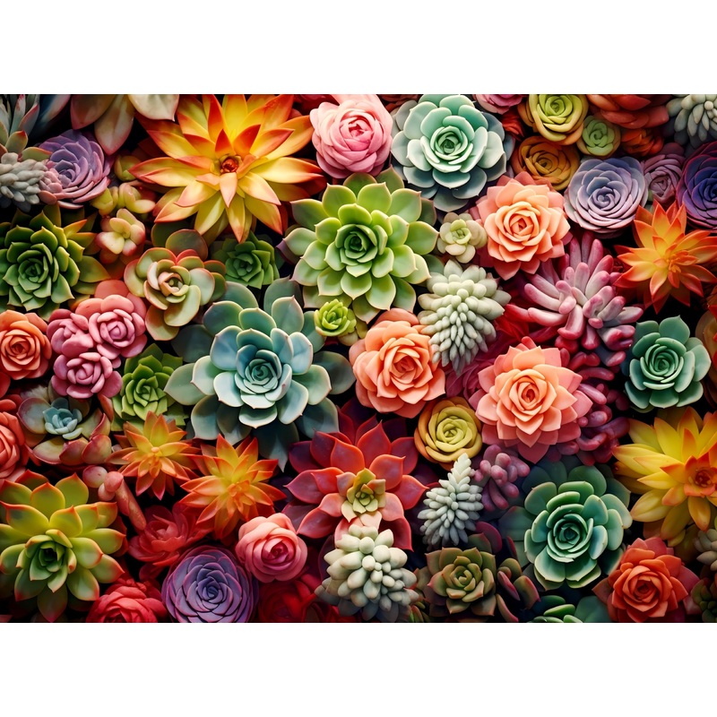 1000 Piece Puzzle For Adults - Succulent Plants Puzzle - Family Puzzle Toys, Puzzle Puzzles Gift (Succulent, 1000 Pieces)