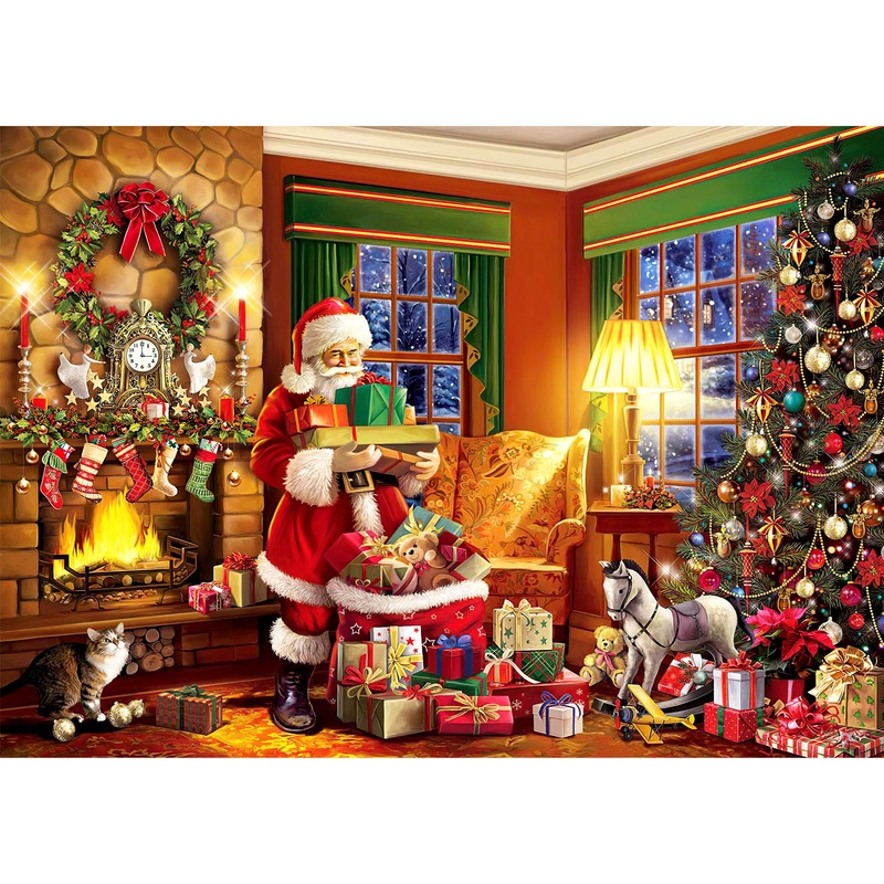 500 Pieces Christmas Puzzles For Kids And Adults, Medium Difficulty Fun Jigsaw Puzzles, For Boys Girls Women Men Family Friends,