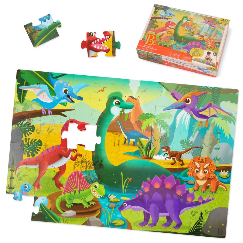 B. Toys- Gigantic Jigsaw - Dinosaurs- Floor Puzzle  48-Piece Dinosaur Puzzle  Large 2 X 3 Feet Jigsaw Puzzle For Kids  Educational & Developmental Toys  3 Years +