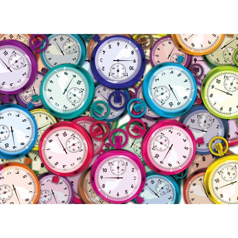 Bgraamiens Puzzle-Stopwatch-1000 Pieces Creative Colorful Stopwatches Color And Numbers Challenge Jigsaw Puzzle