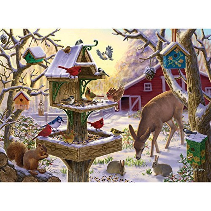 Bits And Pieces - 500 Piece Jigsaw Puzzle For Adults - Sunrise Feasting - 500 Pc Large Piece Jigsaw Puzzle By Artist Liz Goodric