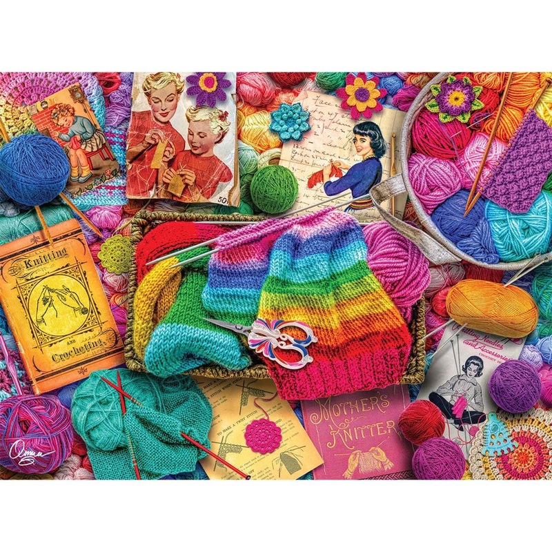 Buffalo Games - Aimee Stewart - Vintage Knitting - 1000 Piece Jigsaw Puzzle For Adults Challenging Puzzle Perfect For Game Night