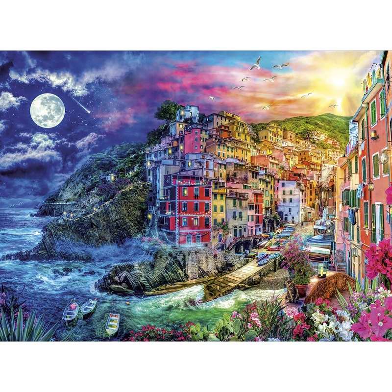 Buffalo Games - Cinque Terre Splendor - 1000 Piece Jigsaw Puzzle Multi, 26.75''L X 19.75''W