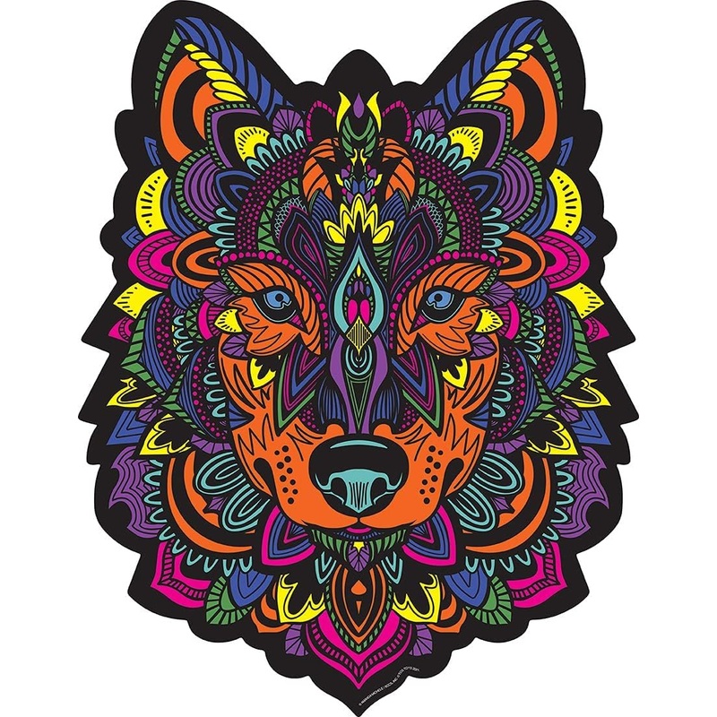 Hidden Shapes - Wolf - Jigsaw Puzzle For Adults - 300 Pieces - Hand Drawn- 75 Unique Hidden Shapes - Great Gift For Mom, Dad, Teens, Men And Women