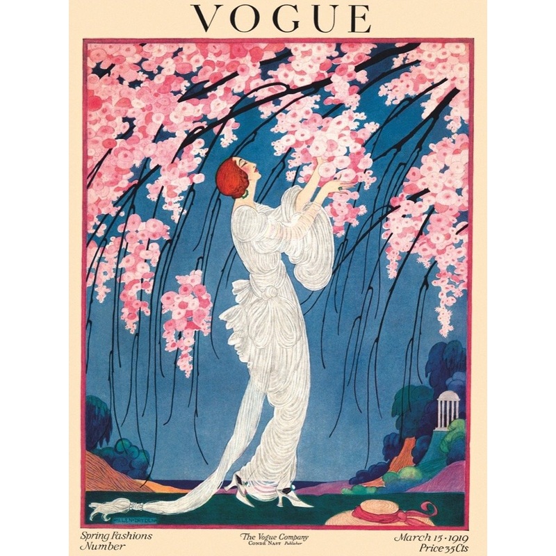New York Puzzle Company - Vogue Magazine Cherry Blossoms - 1000 Piece Jigsaw Puzzle For Family Game Nights By Helen Dryden