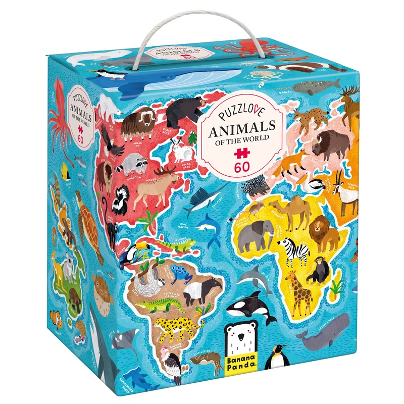 Puzzlove Animals Of The World (60 Pcs) 4+ Floor Puzzle