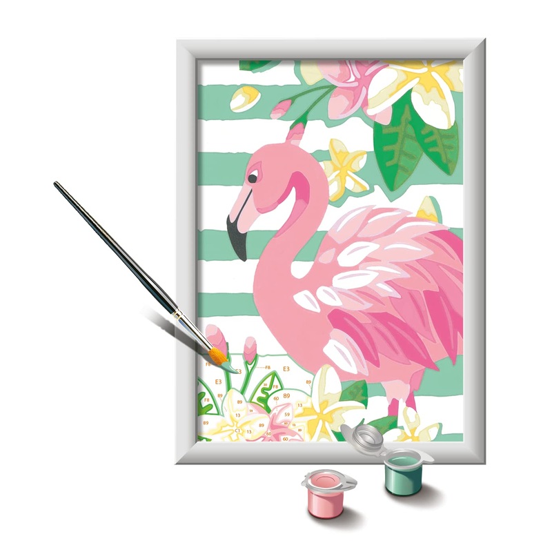 Ravensburger Creart Think Pink Paint By Numbers Kit For Kids & Adults - All-Inclusive Diy Painting Kit Canvas | Detailed Flaming