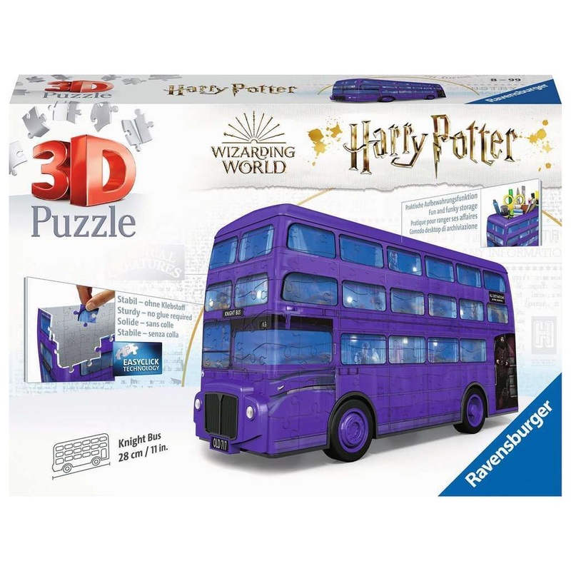 Ravensburger Harry Potter Gifts - Knight Bus 3D Jigsaw Puzzle For Kids Age 8 Years Up - 216 Pieces - No Glue Required