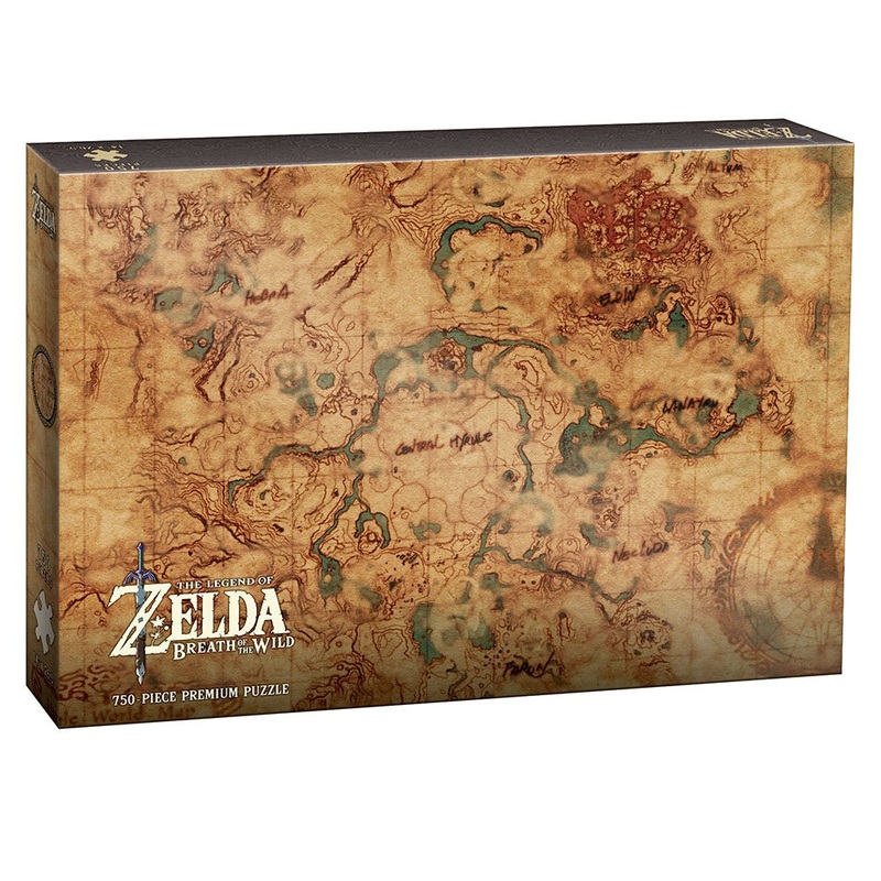 Usaopoly Zelda Breath Of The Wild Hyrule Map 750 Piece Puzzle | Art From The Legend Of Zelda Breath Of The Wild Video Game| Offi