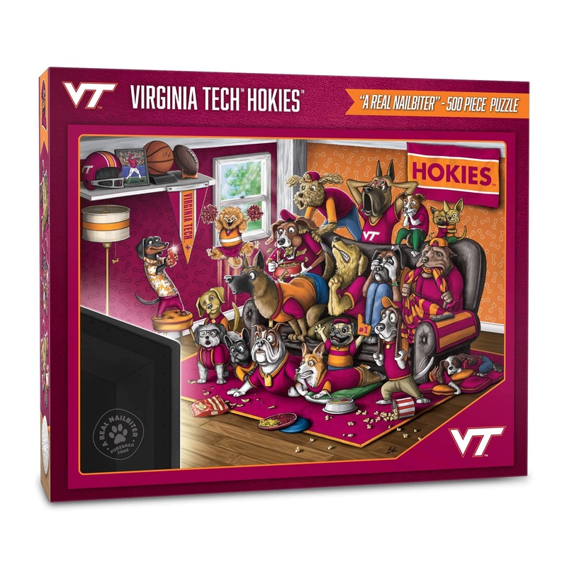 Youthefan Ncaa Virginia Tech Hokies Purebred Fans 500Pc Puzzle - A Real Nailbiter