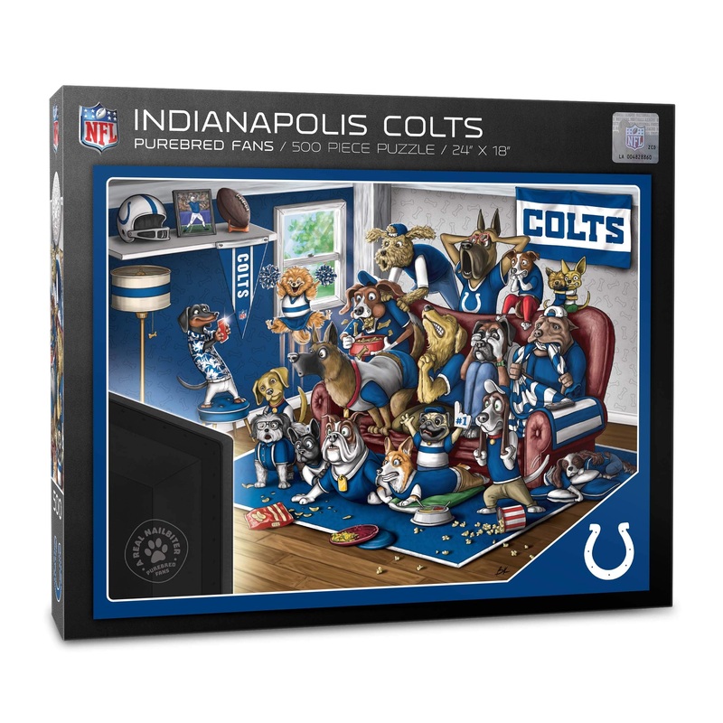 Youthefan Nfl Indianapolis Colts Purebred Fans 500Pc Puzzle - A Real Nailbiter