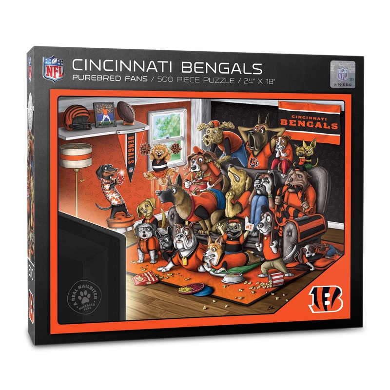 Youthefan Purebred Fans ''A Nailbiter'' Youthefan Nfl Cincinnati Bengals Nfl Purebred Fans A Real Nailbiter 500 Piece Puzzle, Te