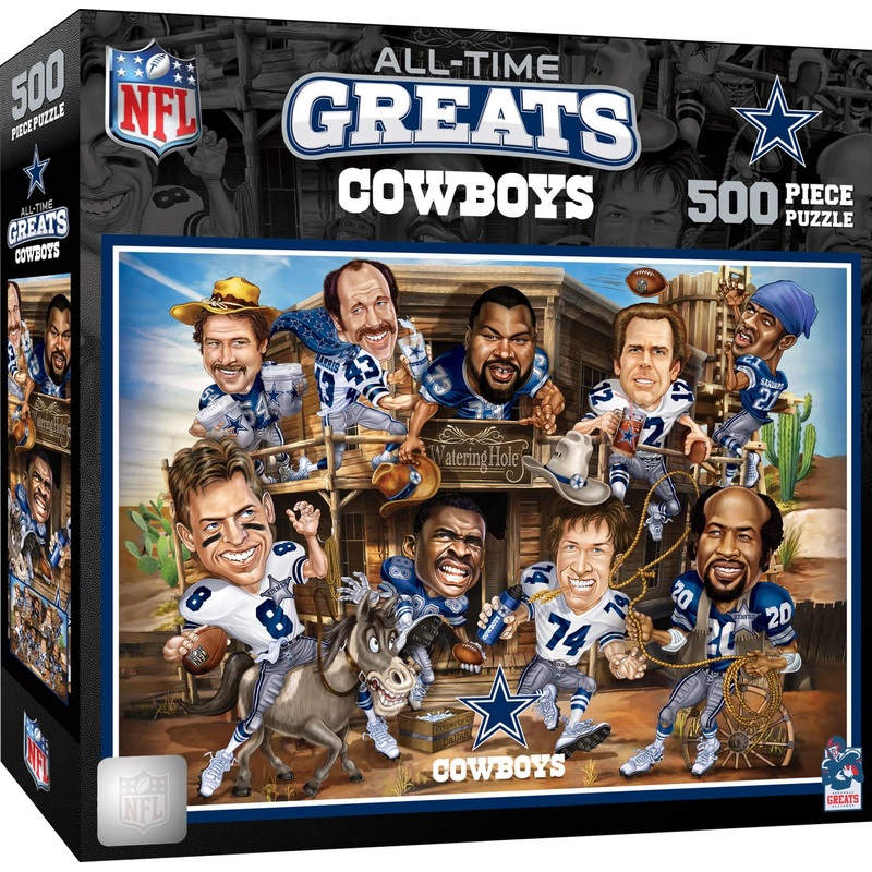 Masterpieces 500 Piece Sports Jigsaw Puzzle For Adults - Nfl Dallas Cowboys All-Time Greats - 15X21