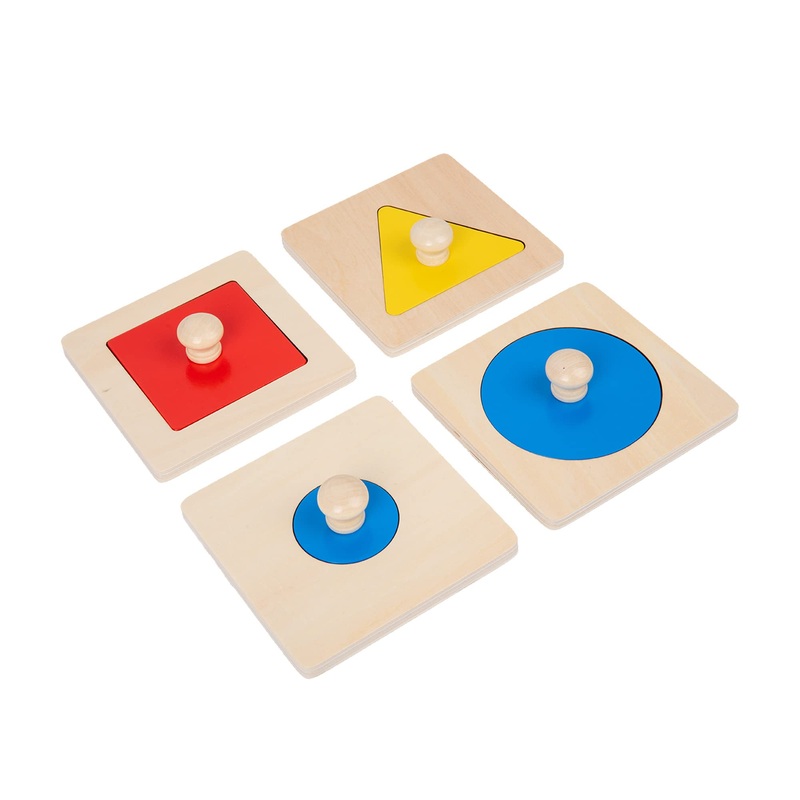 Montesoori Baby Toys Puzzles Colorful Multiple Shape Puzzles Toys For 6-12 Months 1 2 3 Years Old Toddlers (4 Pieces)