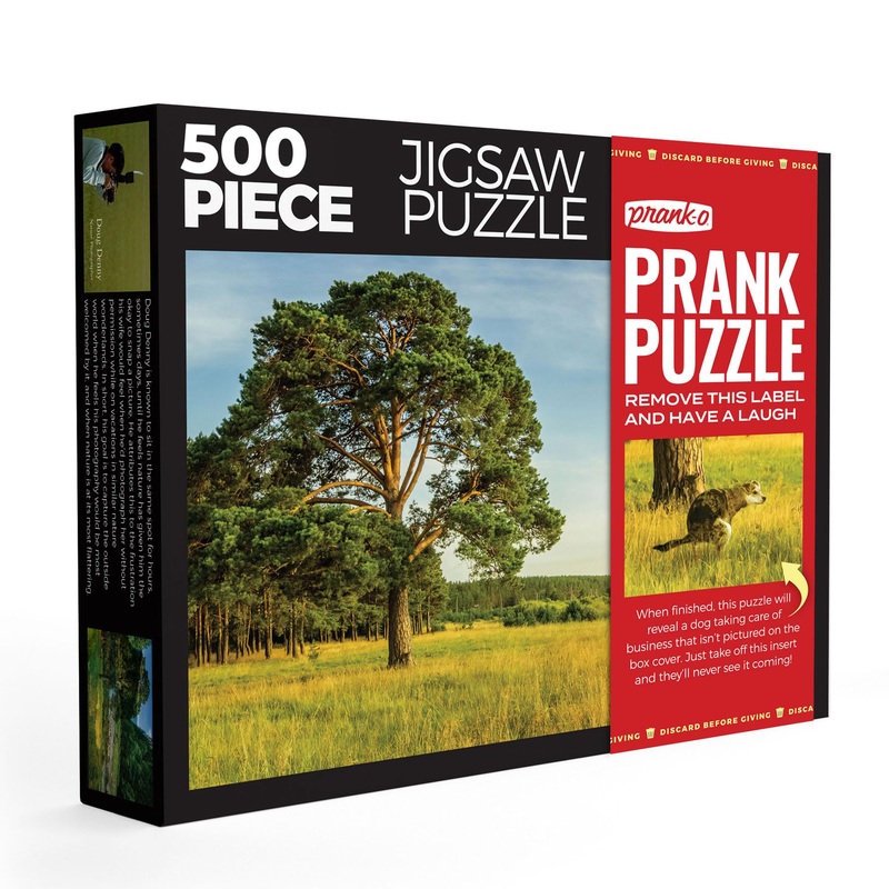 Prank-O, 500 Piece Jigsaw Puzzle - When Nature Calls: Alone At Last, Novelty Gifting Prank Box For Pranksters, Funny Prank-O Gag Present, Hidden Image Surprise