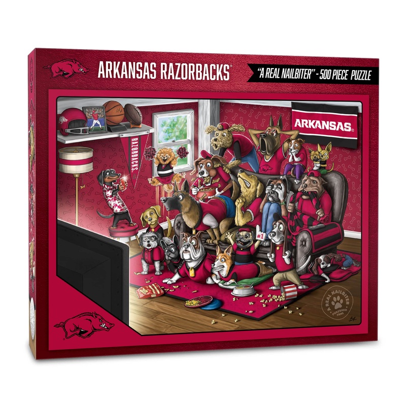 Youthefan Ncaa Arkansas Razorbacks Purebred Fans 500Pc Puzzle - A Real Nailbiter