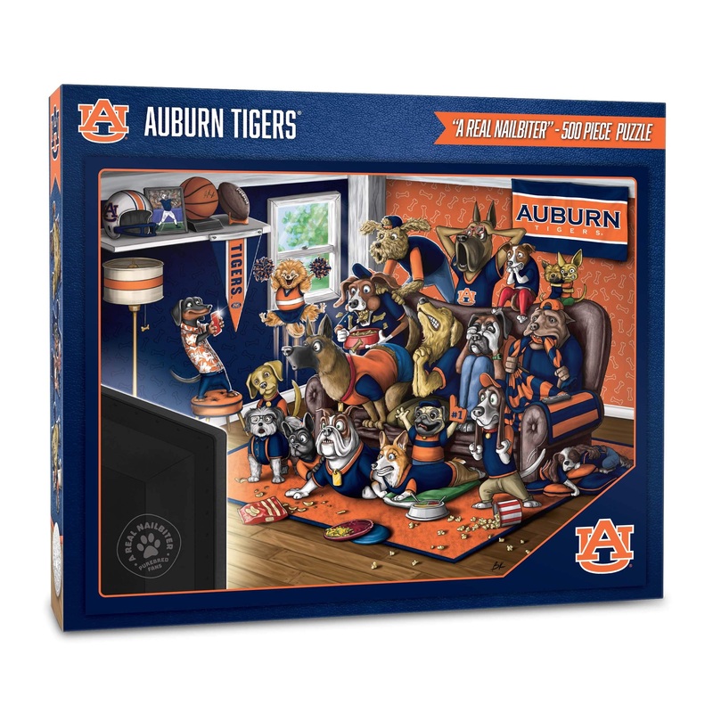 Youthefan Ncaa Auburn Tigers Purebred Fans 500Pc Puzzle - A Real Nailbiter
