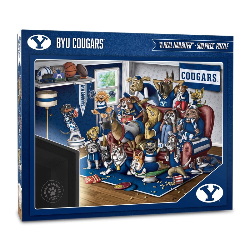 Youthefan Ncaa Byu Cougars Purebred Fans 500Pc Puzzle - A Real Nailbiter