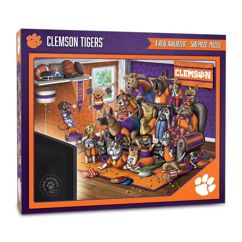 Youthefan Ncaa Clemson Tigers Purebred Fans 500Pc Puzzle - A Real Nailbiter