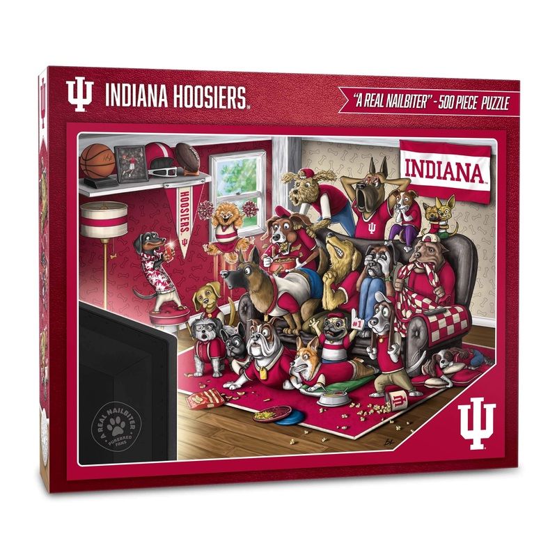 Youthefan Ncaa Indiana Hoosiers Purebred Fans 500Pc Puzzle - A Real Nailbiter