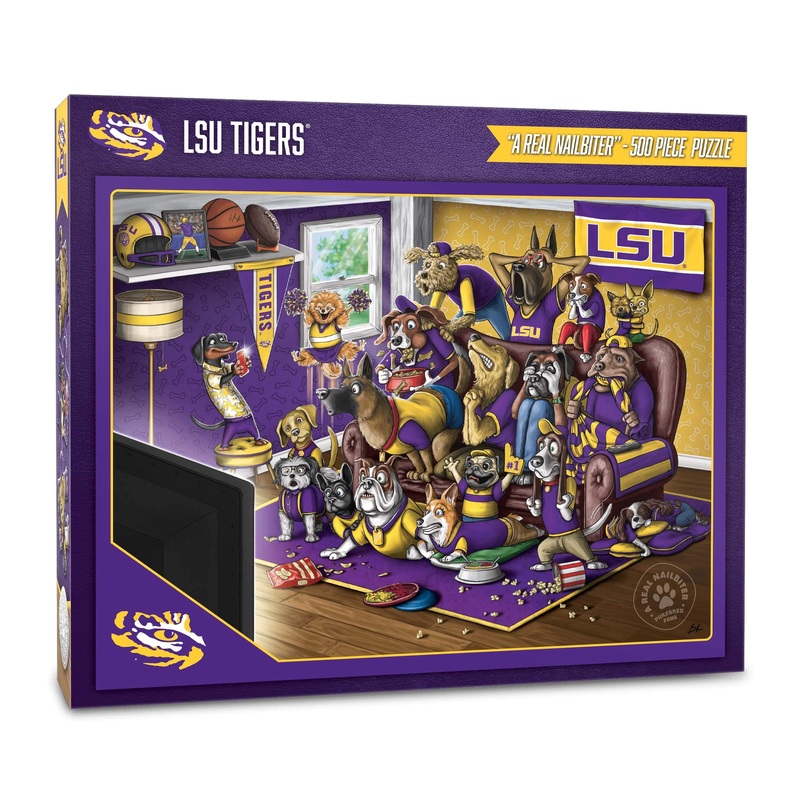 Youthefan Ncaa Lsu Tigers Purebred Fans 500Pc Puzzle - A Real Nailbiter