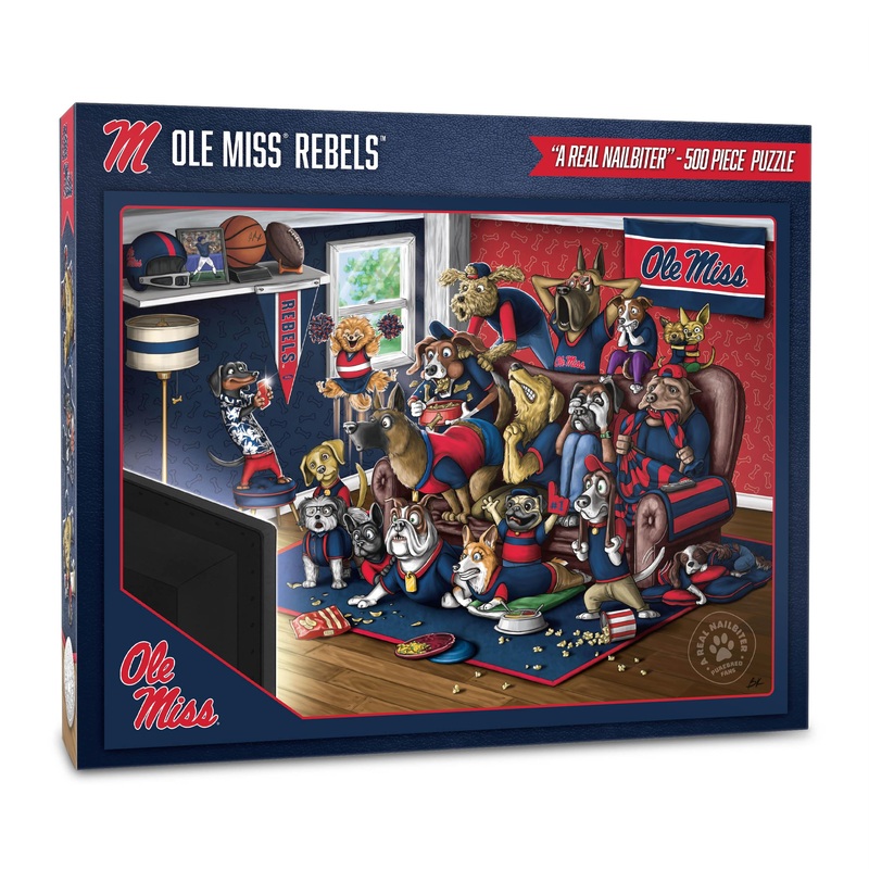 Youthefan Ncaa Mississippi Rebels Purebred Fans 500Pc Puzzle - A Real Nailbiter