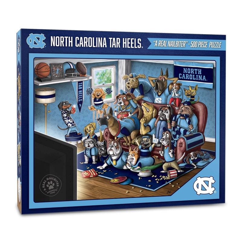 Youthefan Ncaa North Carolina Tar Heels Purebred Fans 500Pc Puzzle - A Real Nailbiter, Team Colors