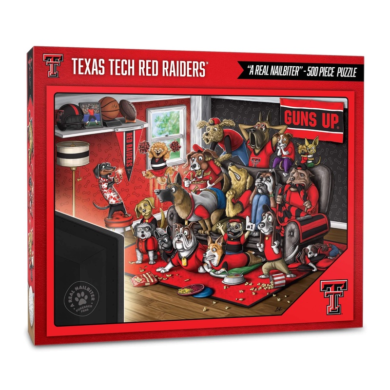 Youthefan Ncaa Texas Tech Red Raiders Purebred Fans 500Pc Puzzle - A Real Nailbiter