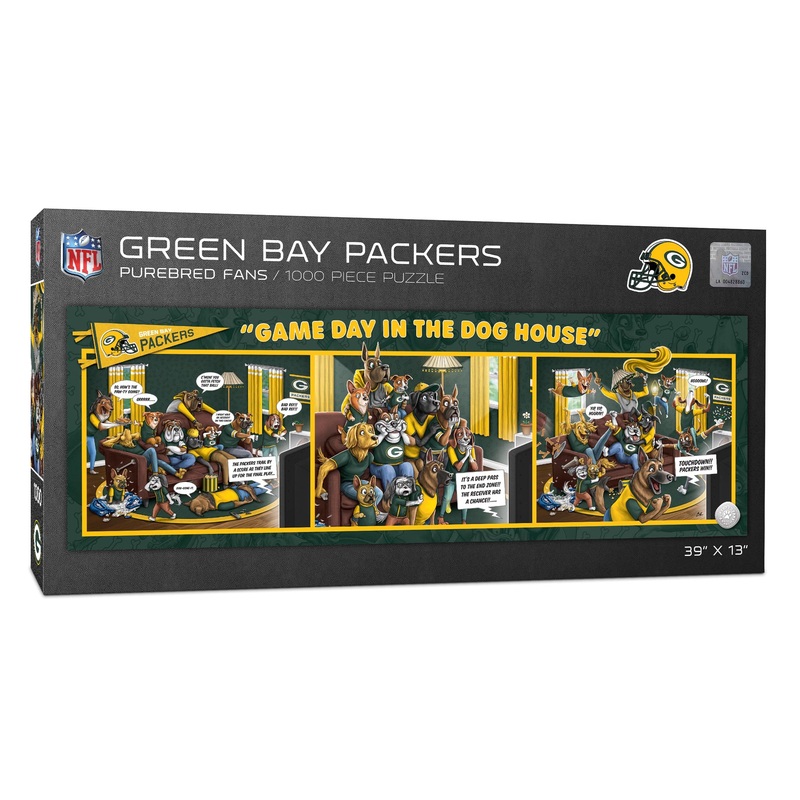 Youthefan Nfl Green Bay Packers Game Day In The Dog House 1000Pc Puzzle