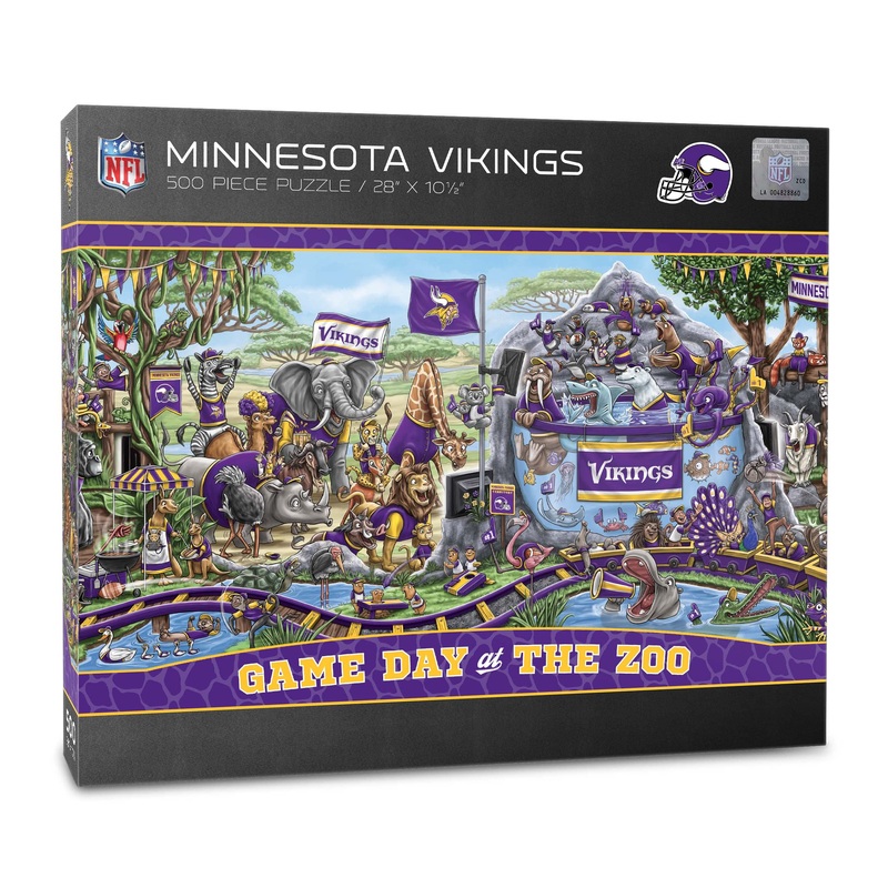 Youthefan Nfl Minnesota Vikings Game Day At The Zoo 500Pc Puzzle