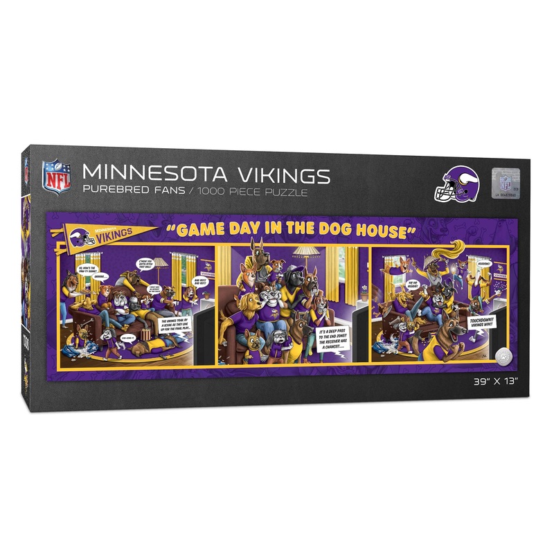 Youthefan Nfl Minnesota Vikings Game Day In The Dog House 1000Pc Puzzle