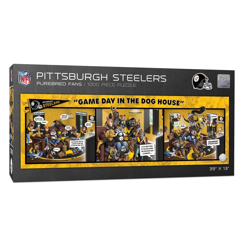 Youthefan Nfl Pittsburgh Steelers Game Day In The Dog House 1000Pc Puzzle